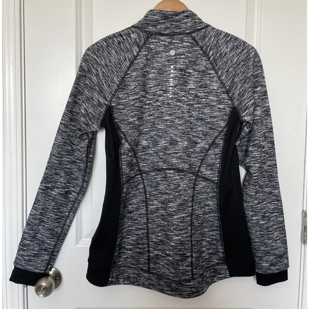 TANGERINE Full Zip Up Mock Neck Black/Gray Activewear Track Jacket Womens Sz Med - Picture 2 of 6
